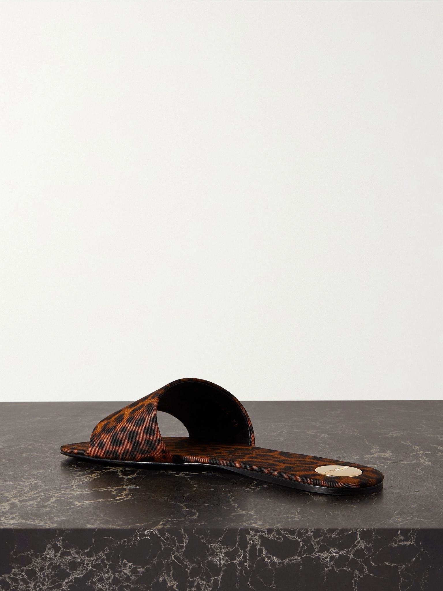 Carlyle leopard-print grosgrain sandals Brown - 3