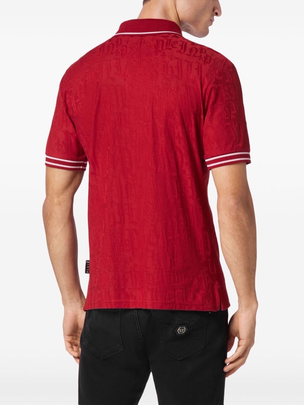 jacquard monogram polo shirt - 3