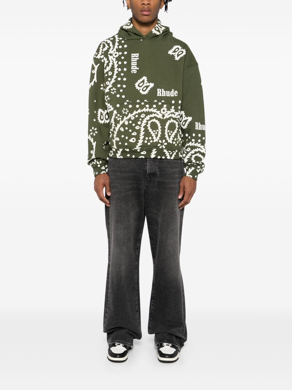 bandana-print hoodie - 2