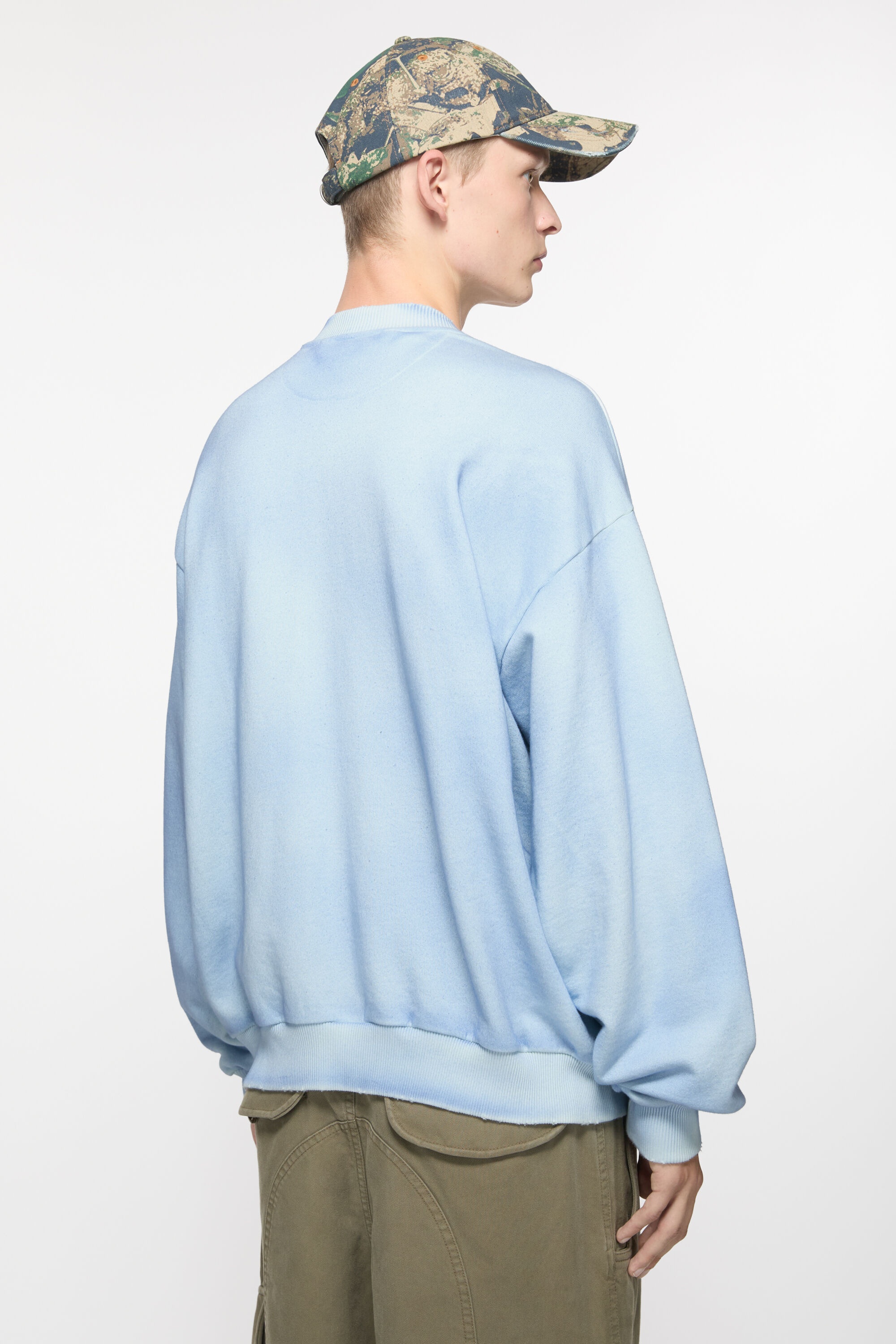 Zip sweater logo - Dusty blue - 3
