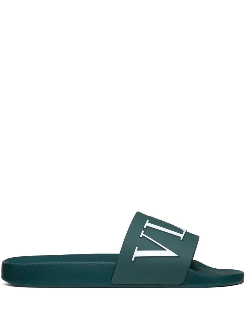 VLTN embossed slide sandals - 1