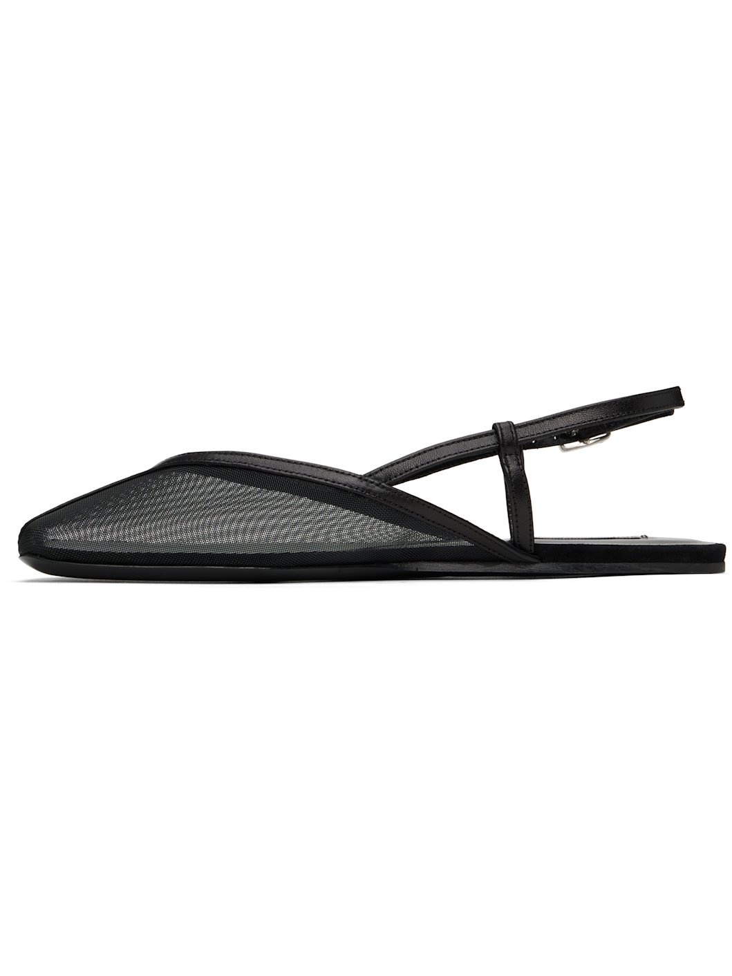 Black Slingback Ballerina Flats - 3