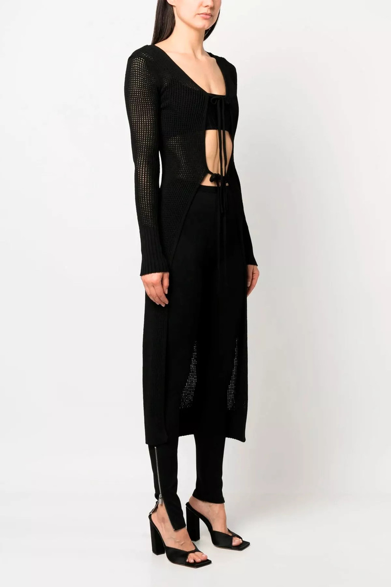 ANDREĀDAMO Openwork long cardigan outlook