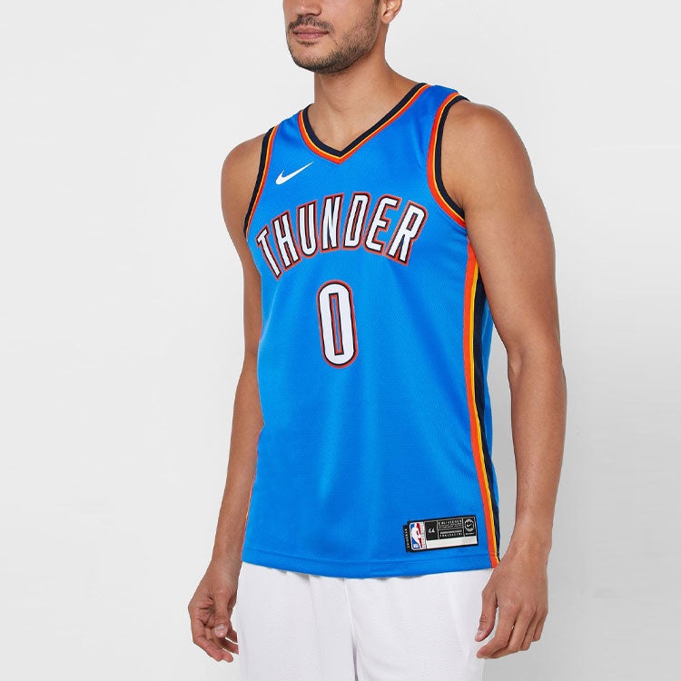 Nike MENS NBA Oklahoma City Thunder Russell Westbrook 0 Swingman Tank Blue AV4955-403 - 5