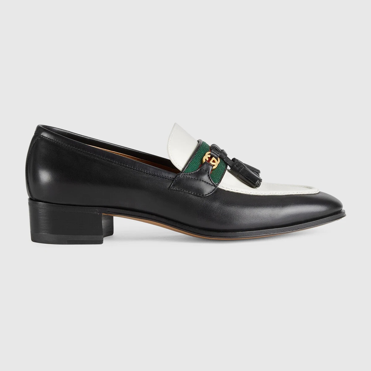 Loafer with Web and Interlocking G - 1