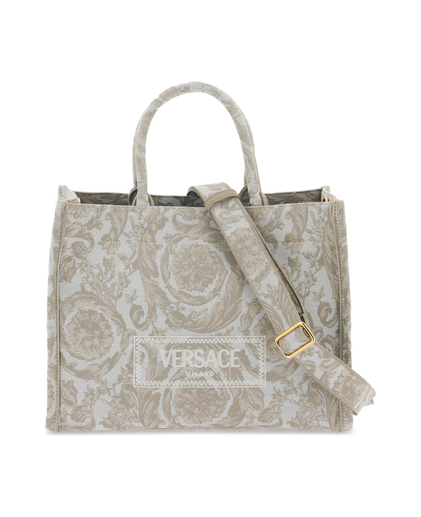 【関税＆送料込み】Versace Two-Tone Fabric Bag VERSACE Two-tone Fabric Bag | italist | REVERSIBLE