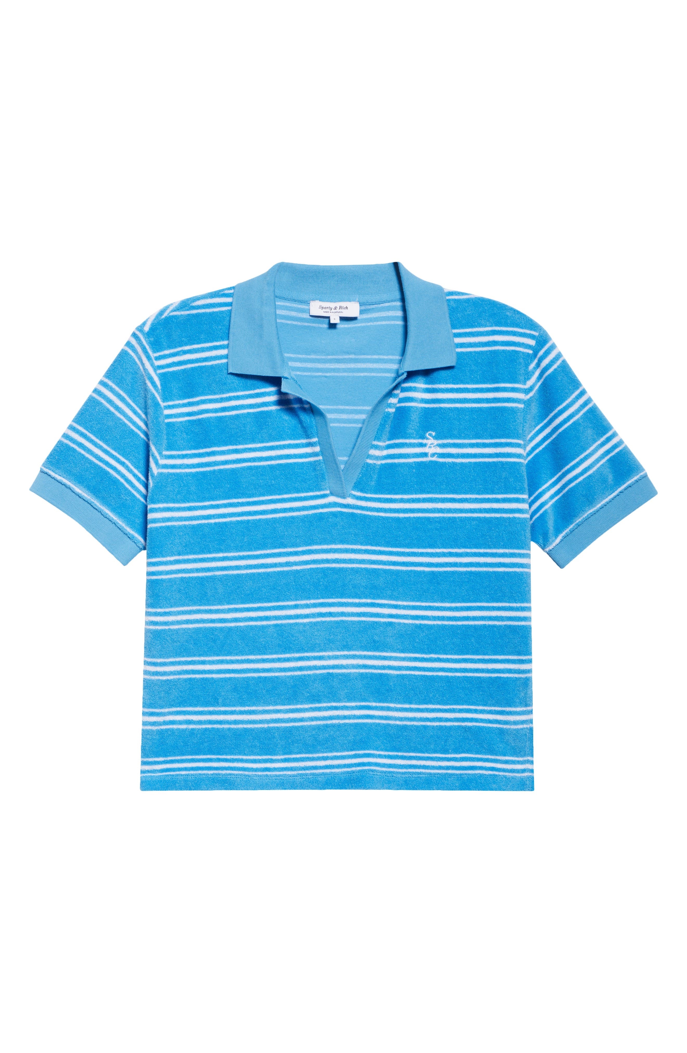 Sporty & Rich Terry Cloth Polo in Juniper at Nordstrom - 6