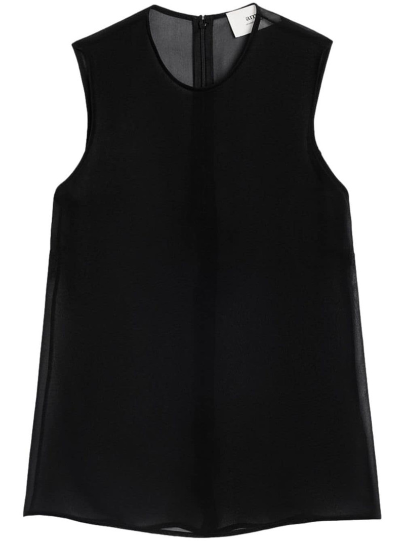 semi-sheer silk top 1