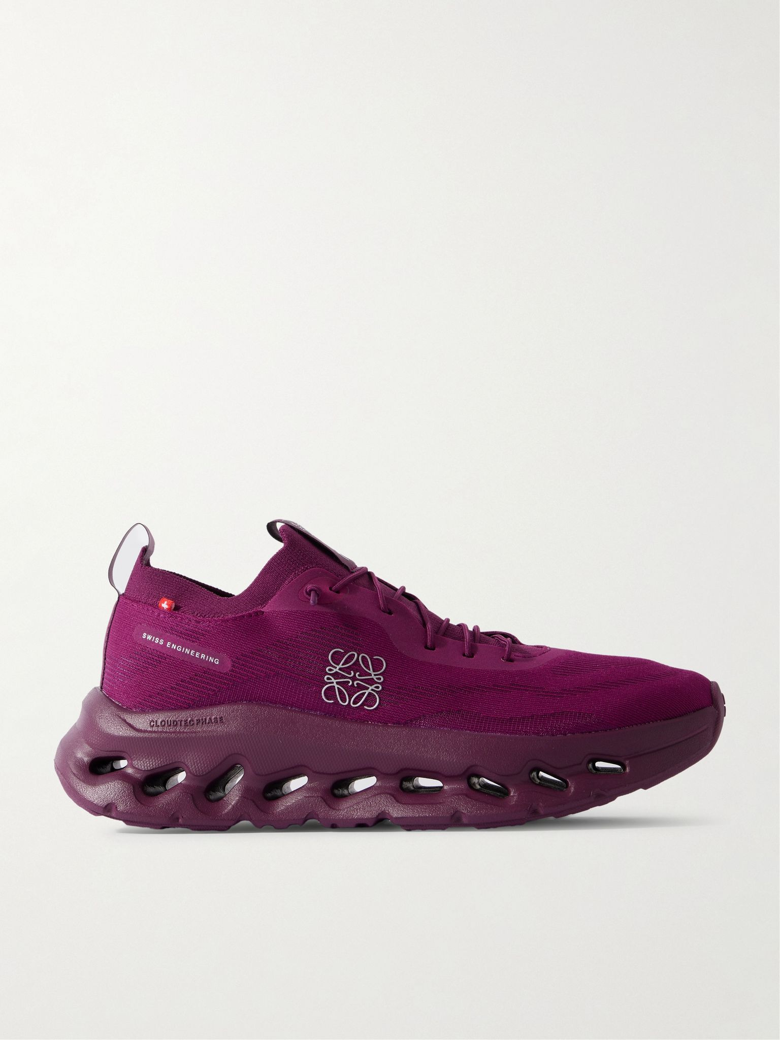 + ON Cloudtilt stretch recycled-knit sneakers Dark purple - 1