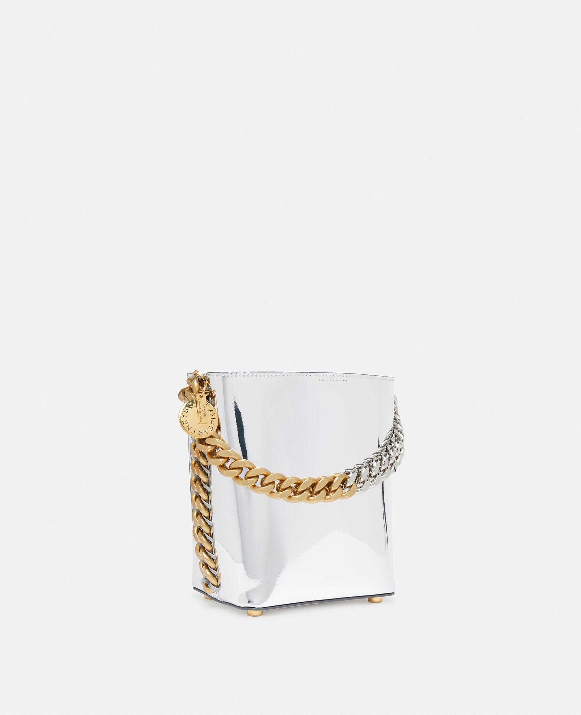 Frayme Mirrored Chrome-Finish Bucket Bag - 2
