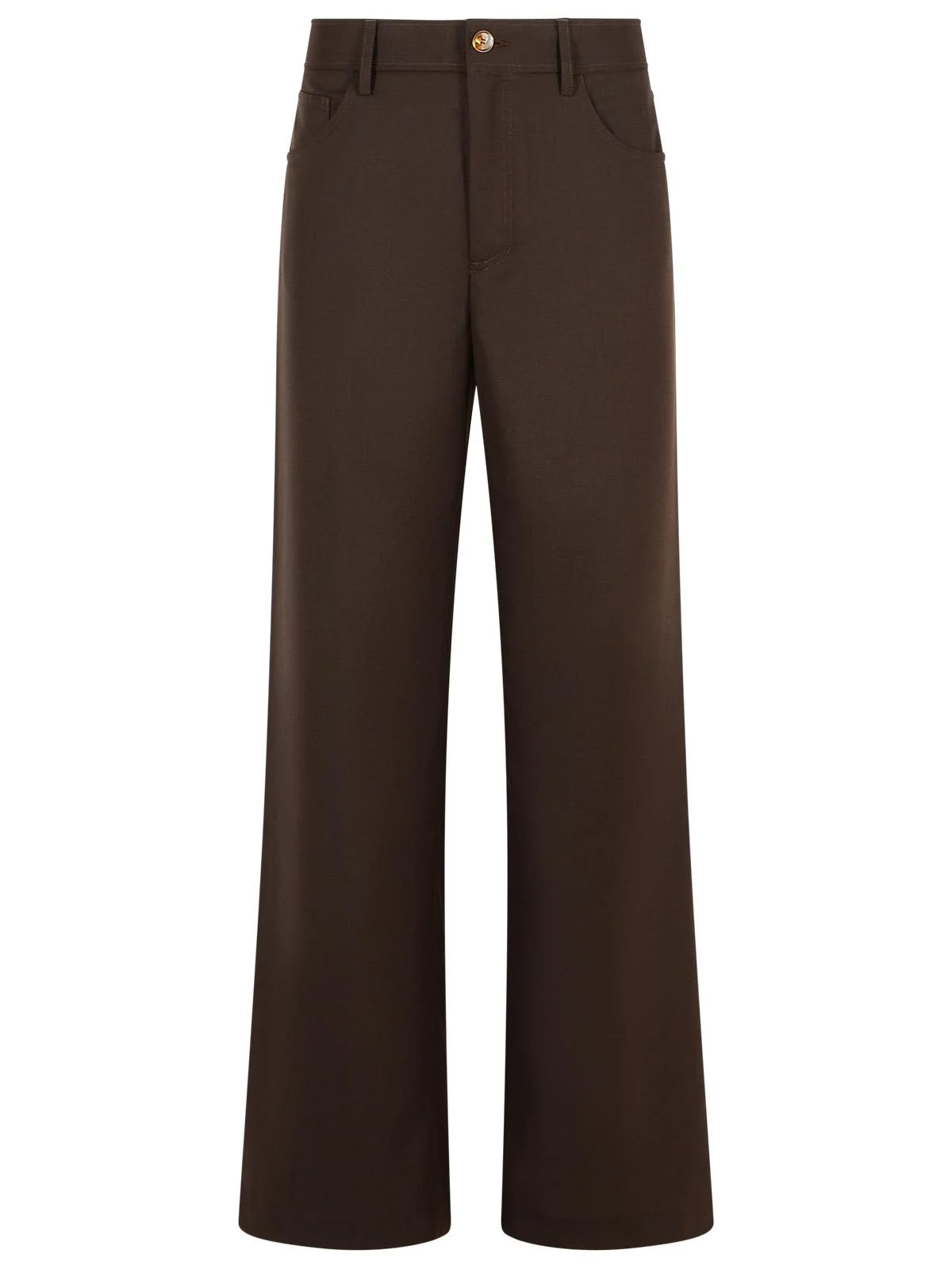 Sefr 'Jiro' Brown Wool Blend Pants Men - 1