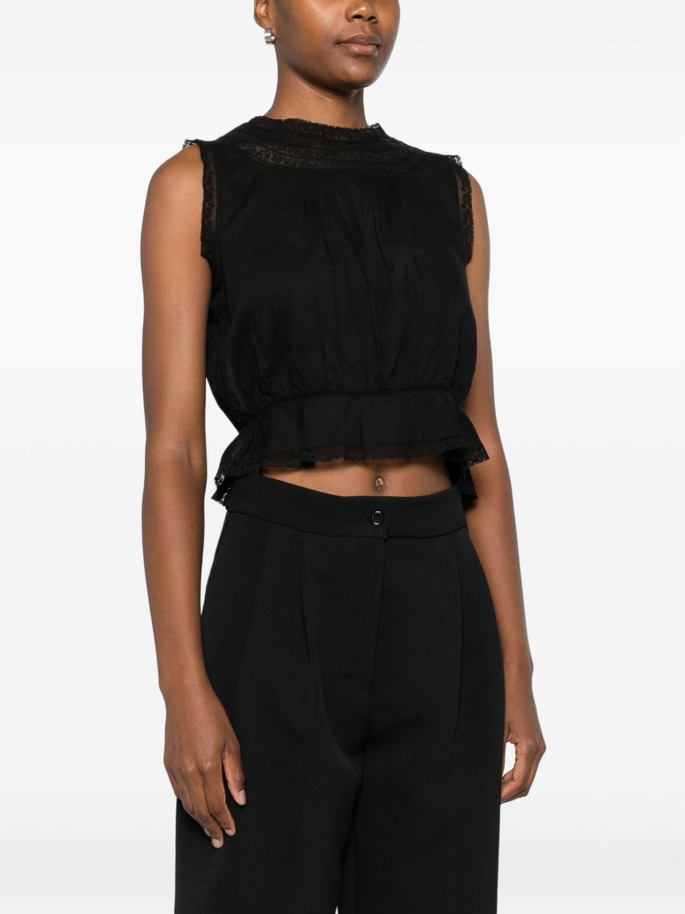 Lilibet lace-trimmed sleeveless top - 3