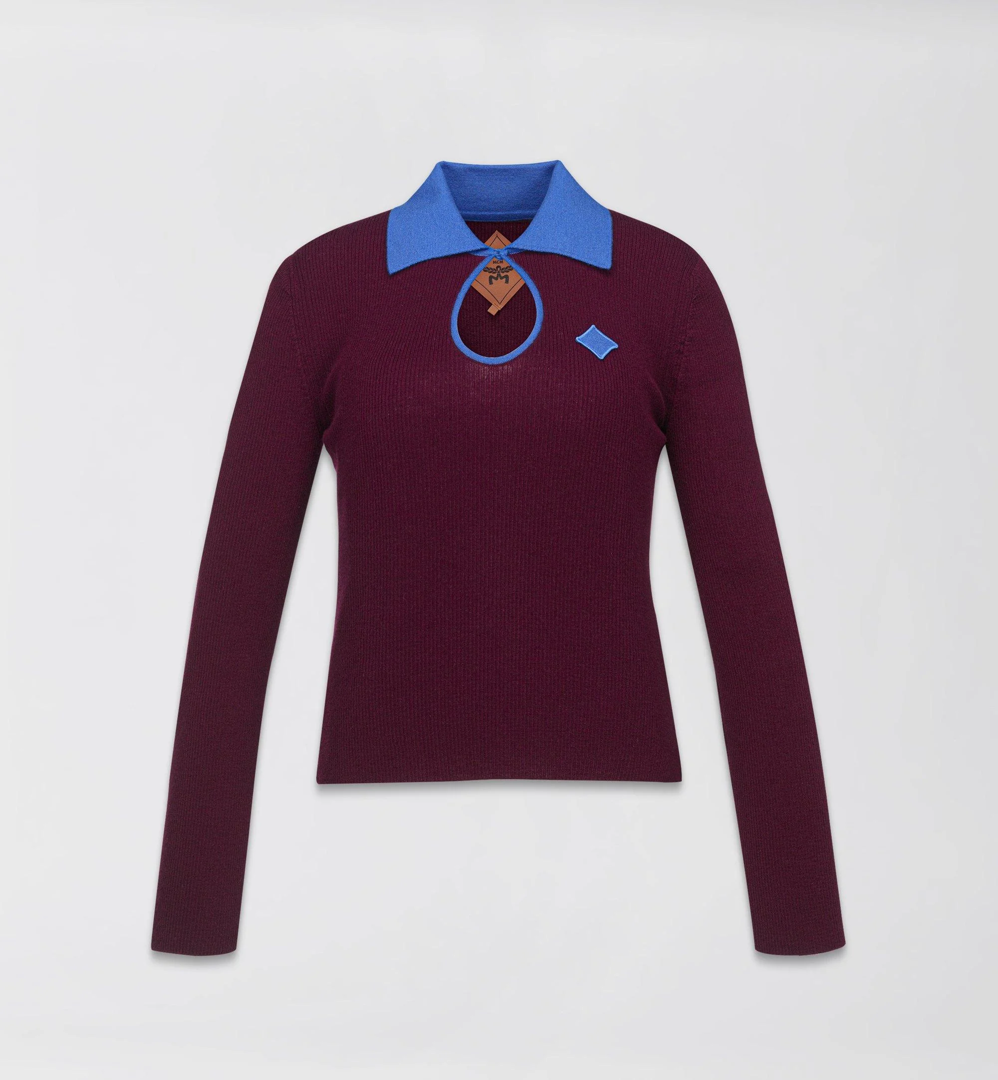 Rib Knit Polo in Merino Wool - 1