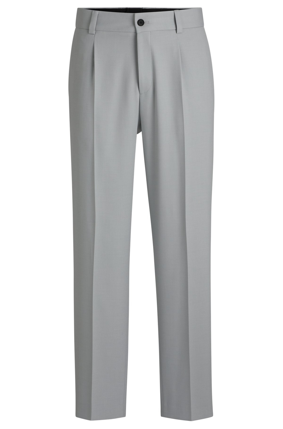 MODERN-FIT TROUSERS IN STRETCH TWILL WITH FRONT CREASE - 1