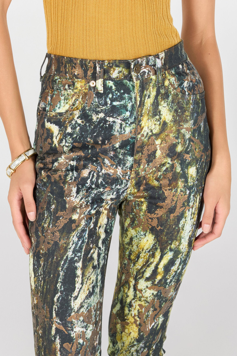 Skinny trousers with Marble print 6