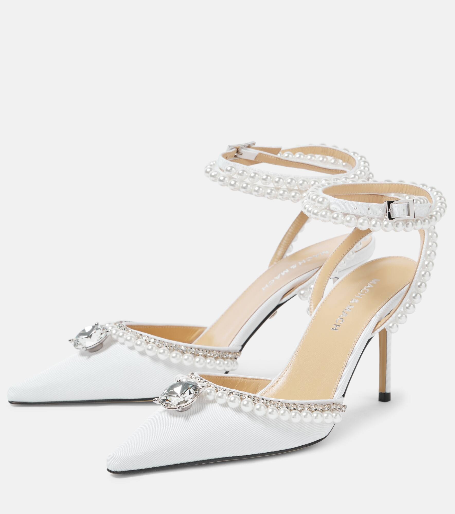 Diamond of Elizabeth satin pumps - 5