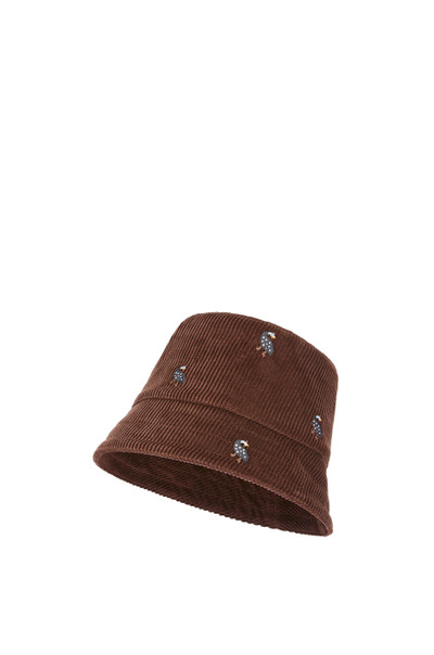 Loewe Guinea Fowl bucket hat in cotton corduroy outlook
