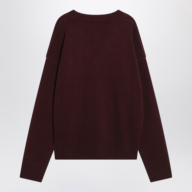 Ami Paris Cherry-coloured wool and cashmere sweater Ami De Coeur - 2