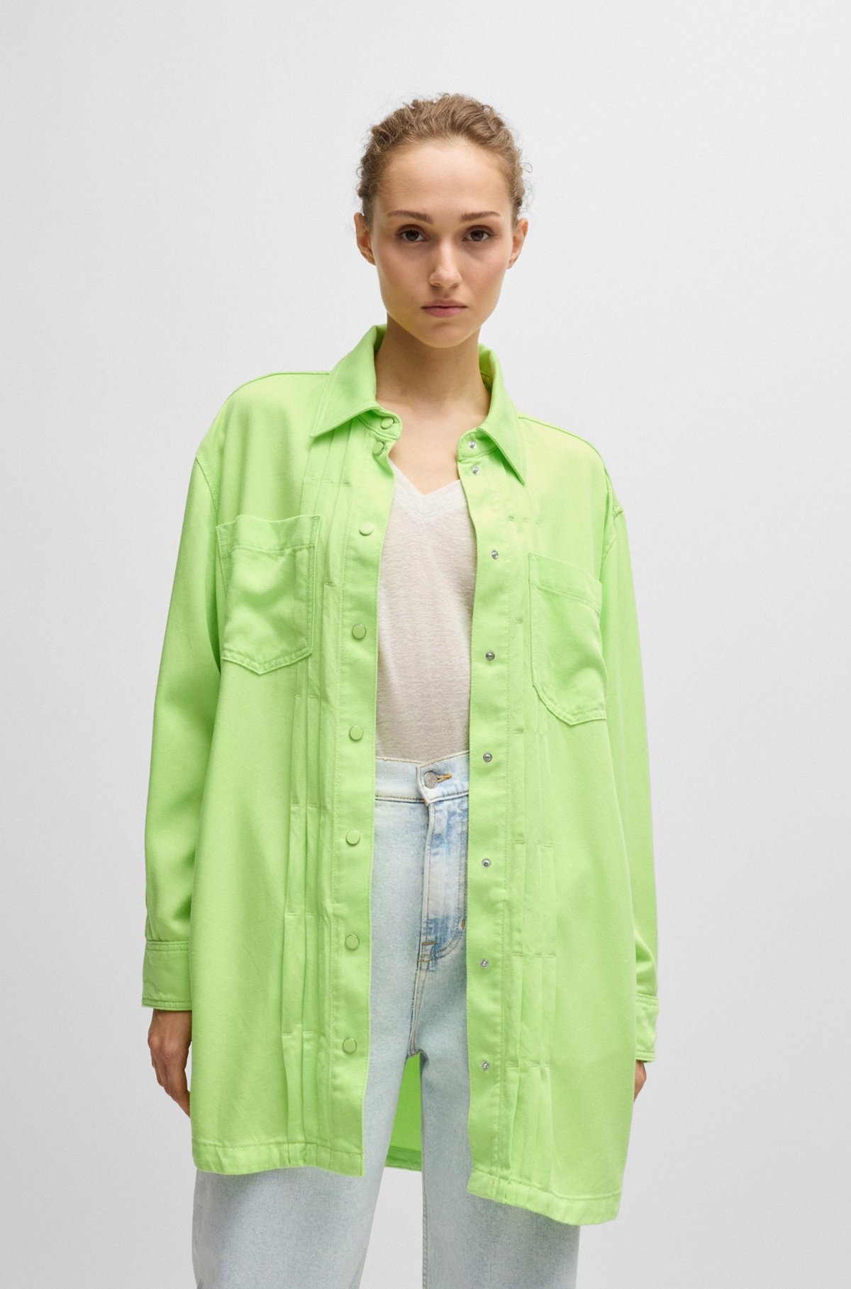 RELAXED-FIT OVERSHIRT IN SOFT TWILL - 2