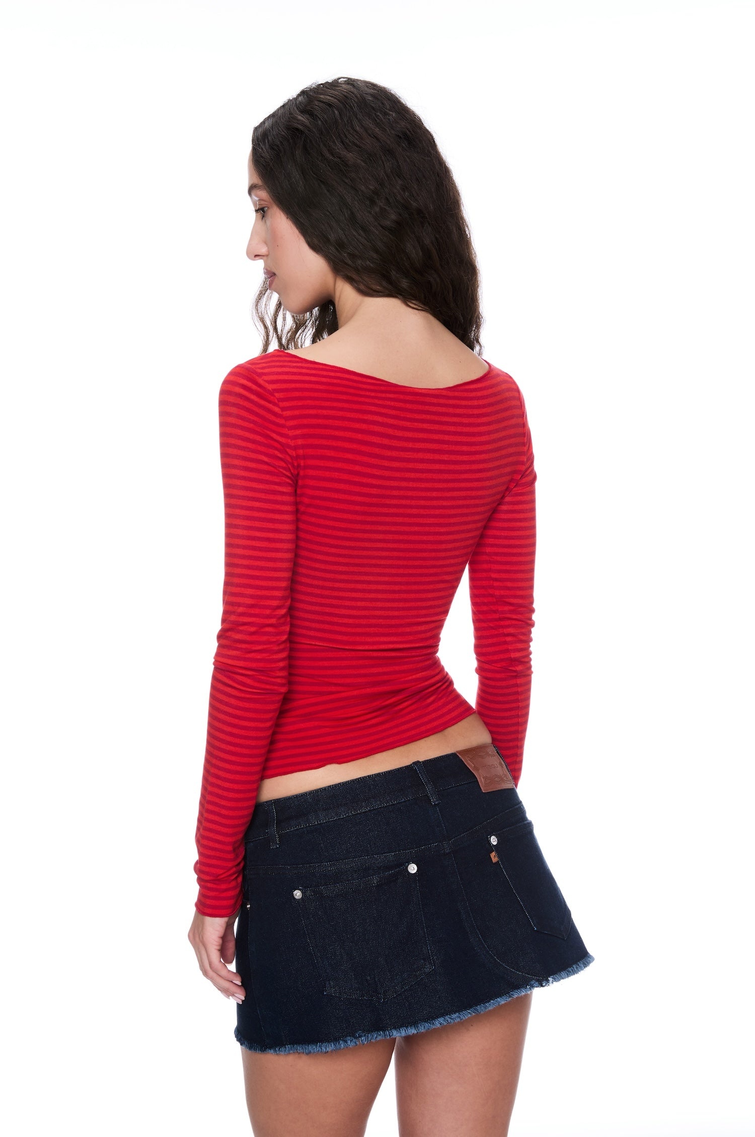 AMELIA TOP - RED STRIPE - 3