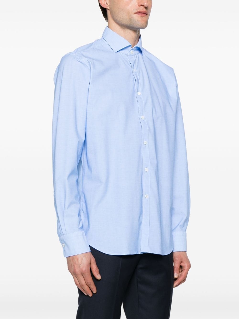 classic-collar long-sleeve shirt - 3