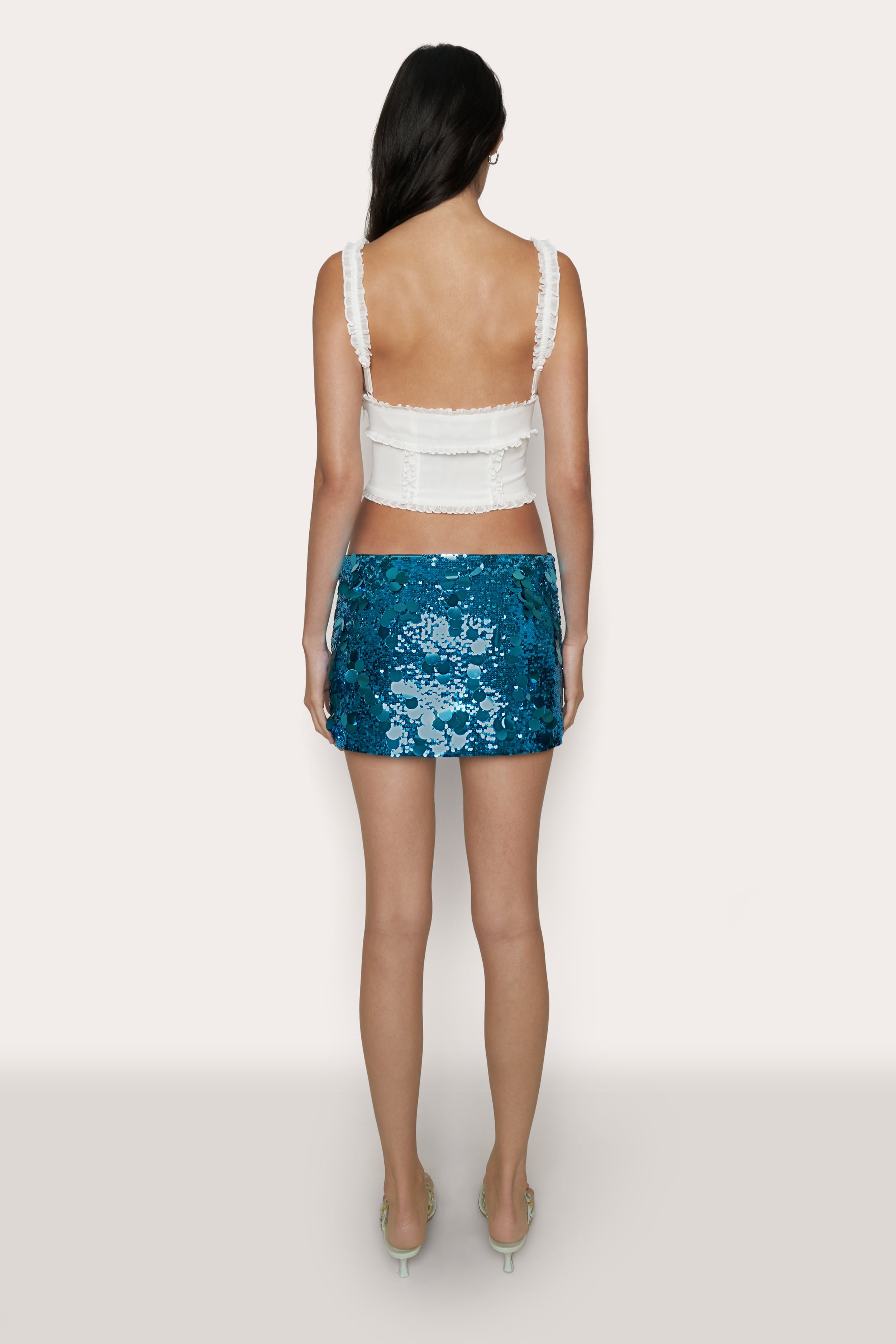 LOW RISE PAILLETTE SKIRT - 7