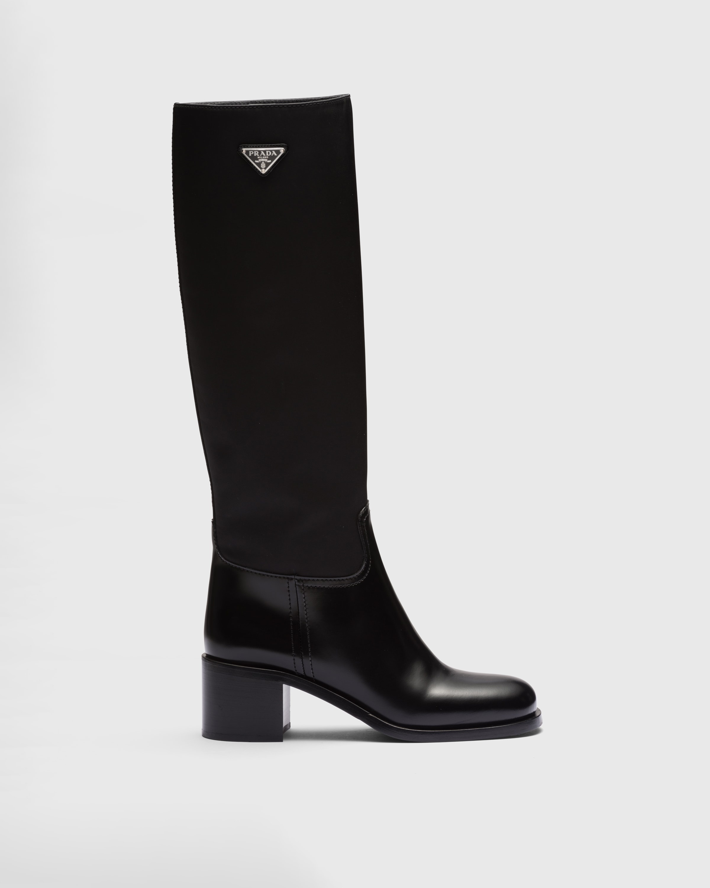 Brushed leather and Re-Nylon boots - 2