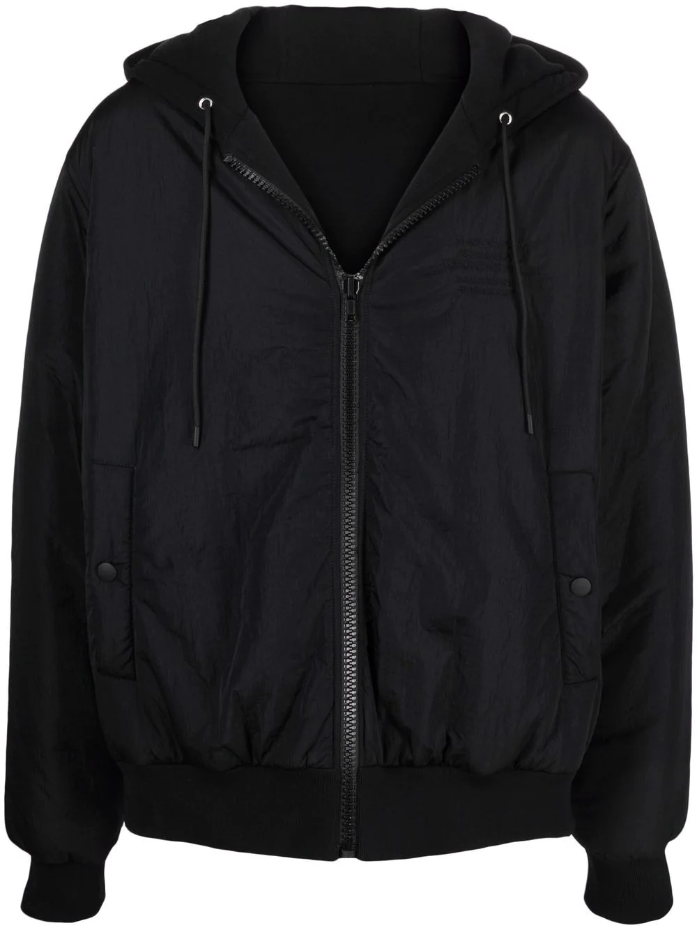 reversible drawstring hooded jacket - 1