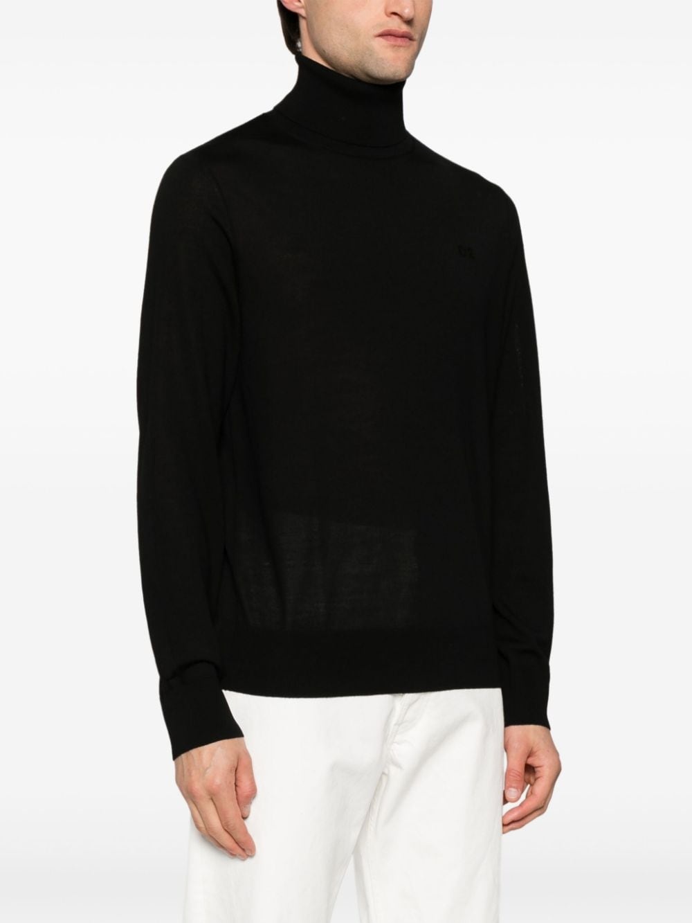 roll-neck virgin wool jumper - 3