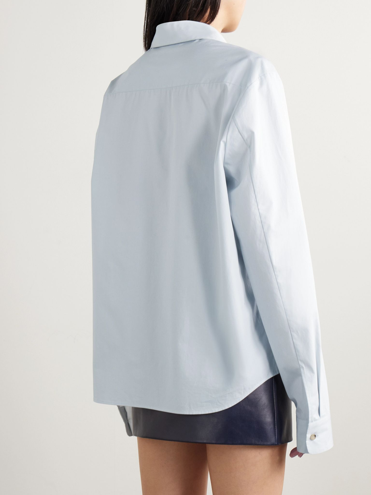 Argo cotton-poplin shirt Blue - 4