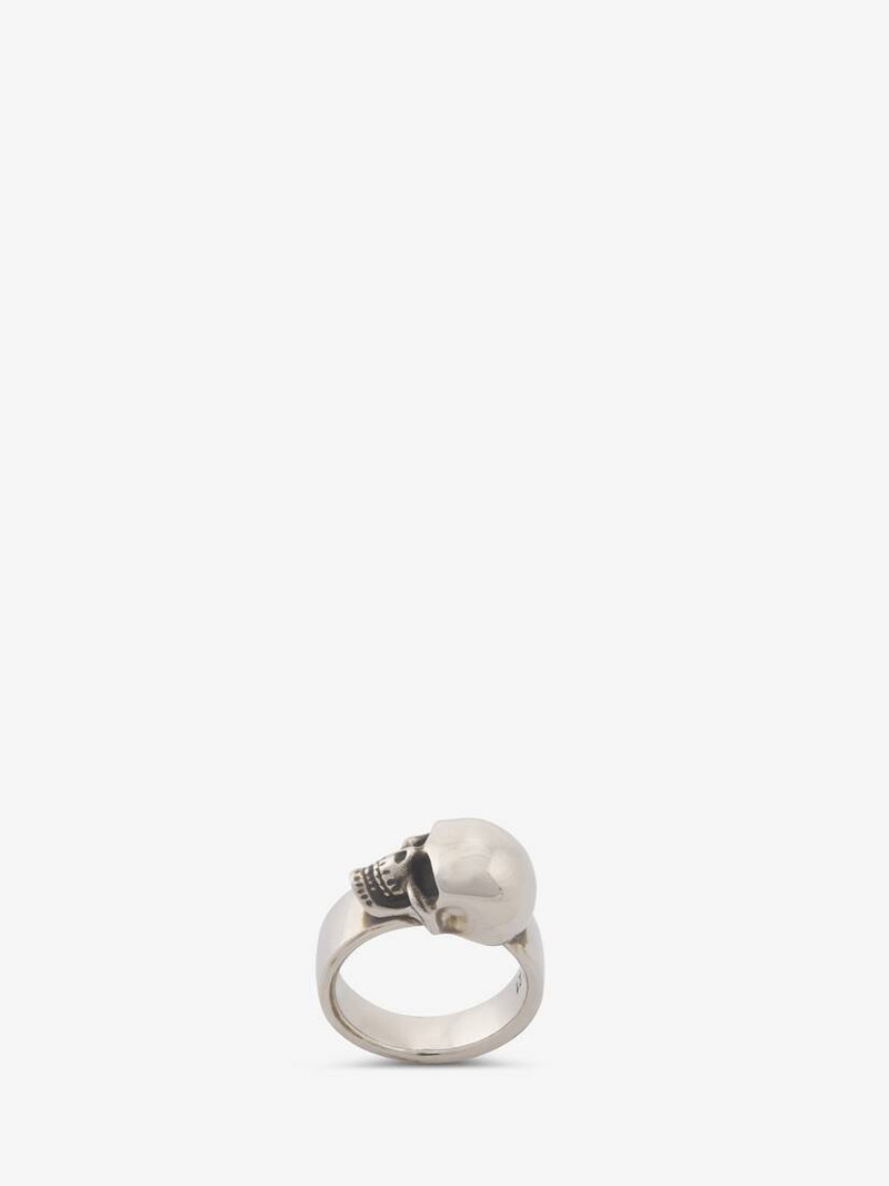 Men's The Side Skull Ring in Antique Silver 5
