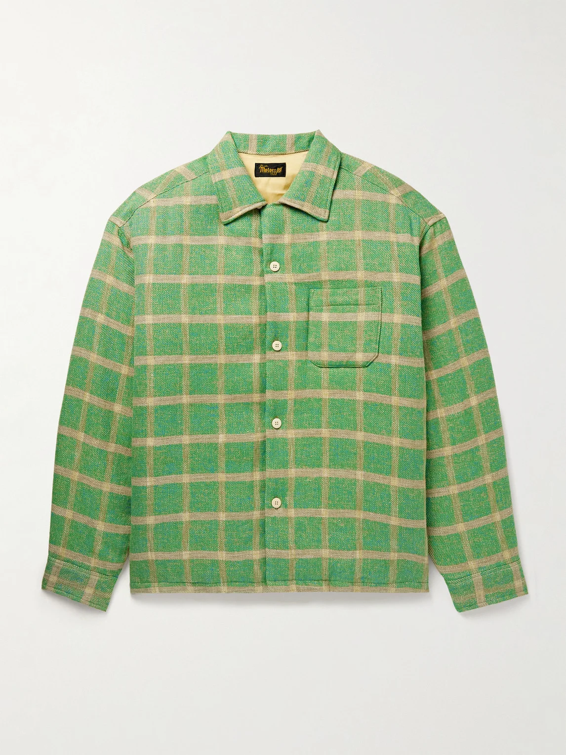 Keesey Checked Linen and Wool-Blend Down Jacket - 1