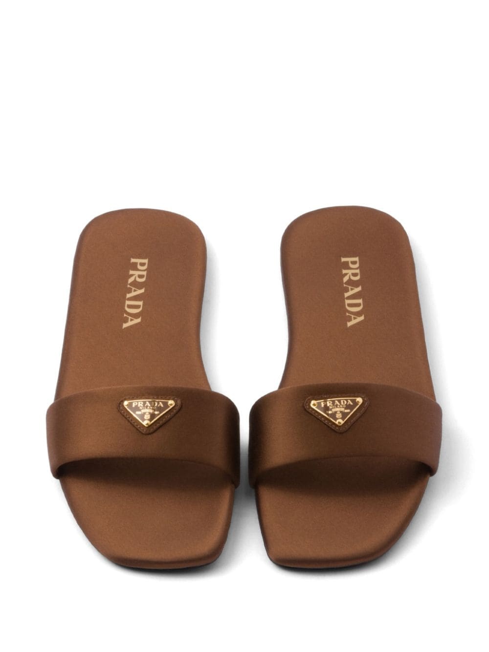 triangle-logo satin slides - 5
