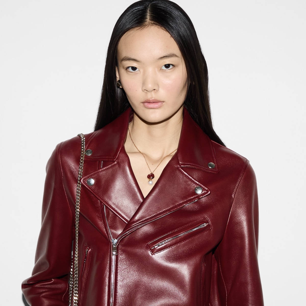 Leather biker jacket - 5