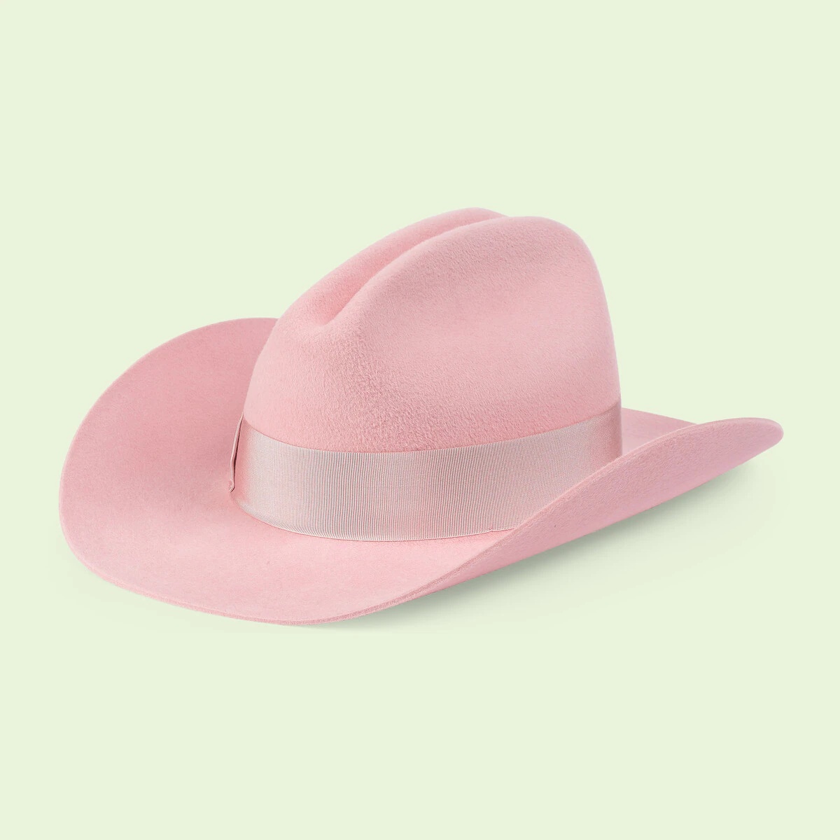 Wide-brimmed felt fedora with Double G - 1