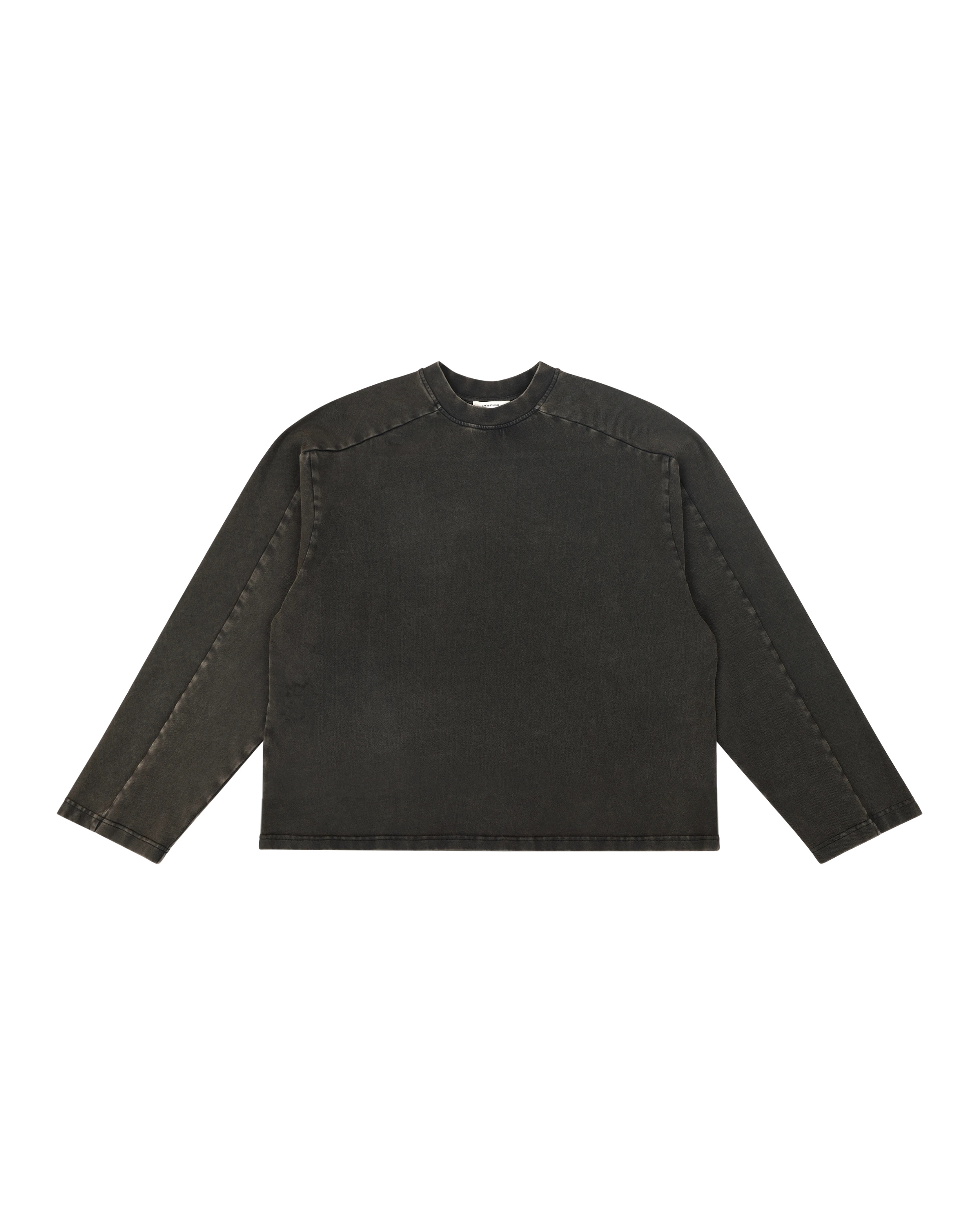 HEAVY LONG SLEEVE WASHED BLACK - 4