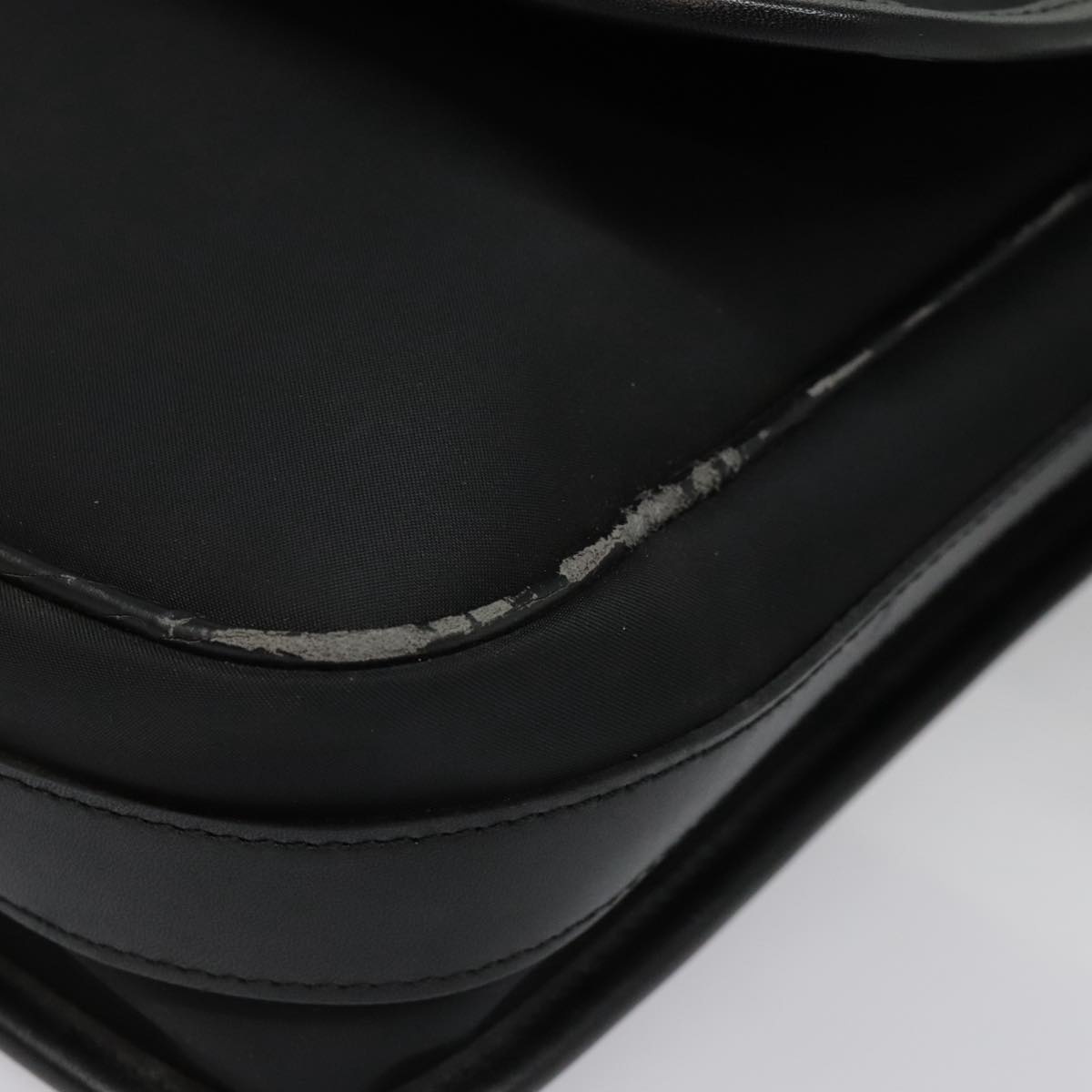 Burberry Shoulder Bag Nylon Leather Black Beige Silver - 11