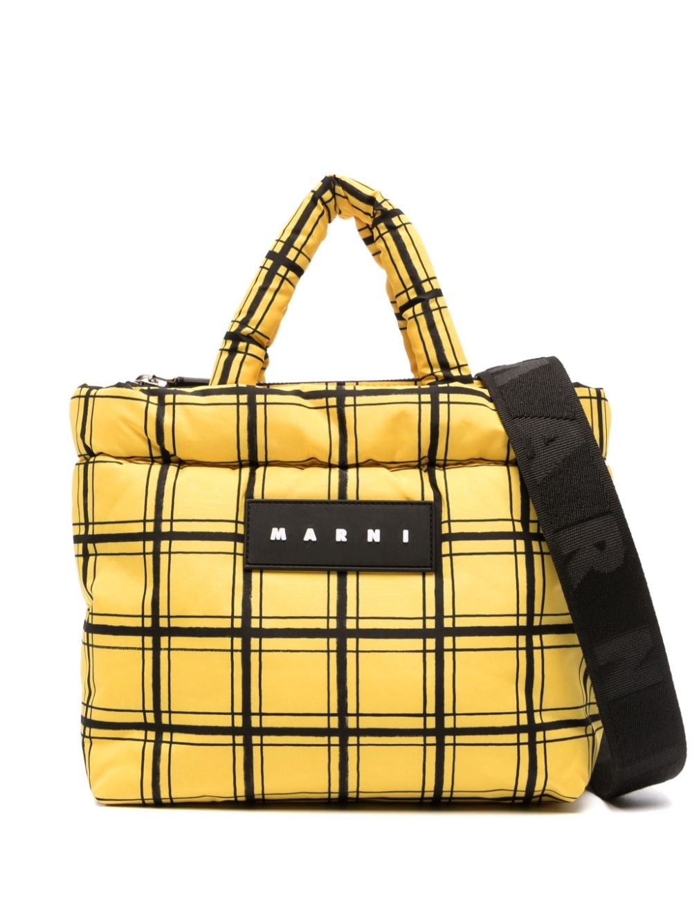 【MARNI】Check Pattern Padded Tote Bag Marni padded check-pattern tote bag | REVERSIBLE