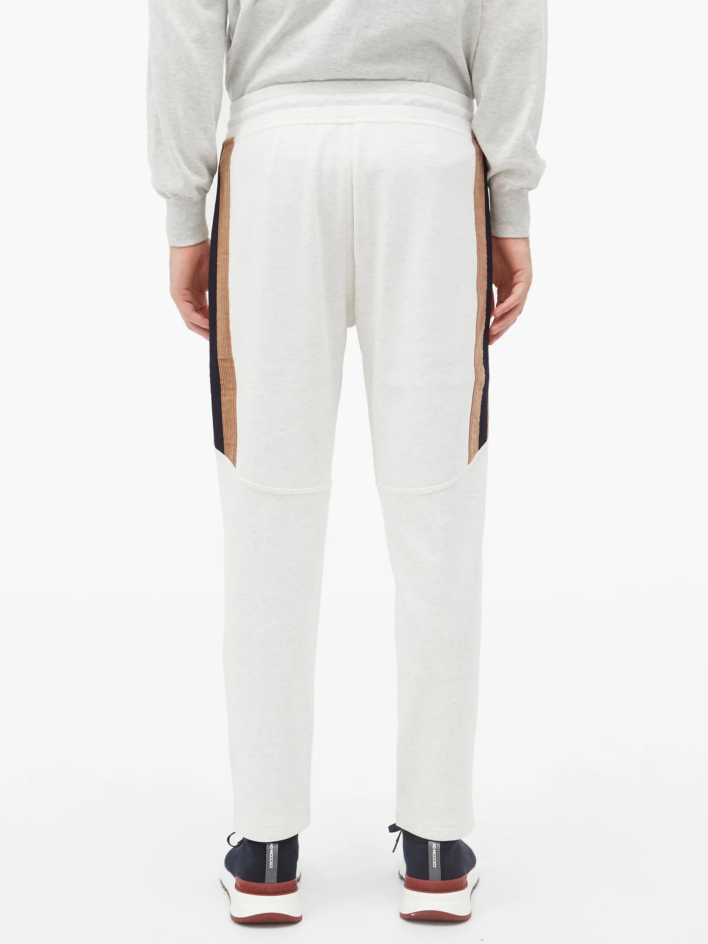 Corduroy side-stripe cotton-blend track pants - 5