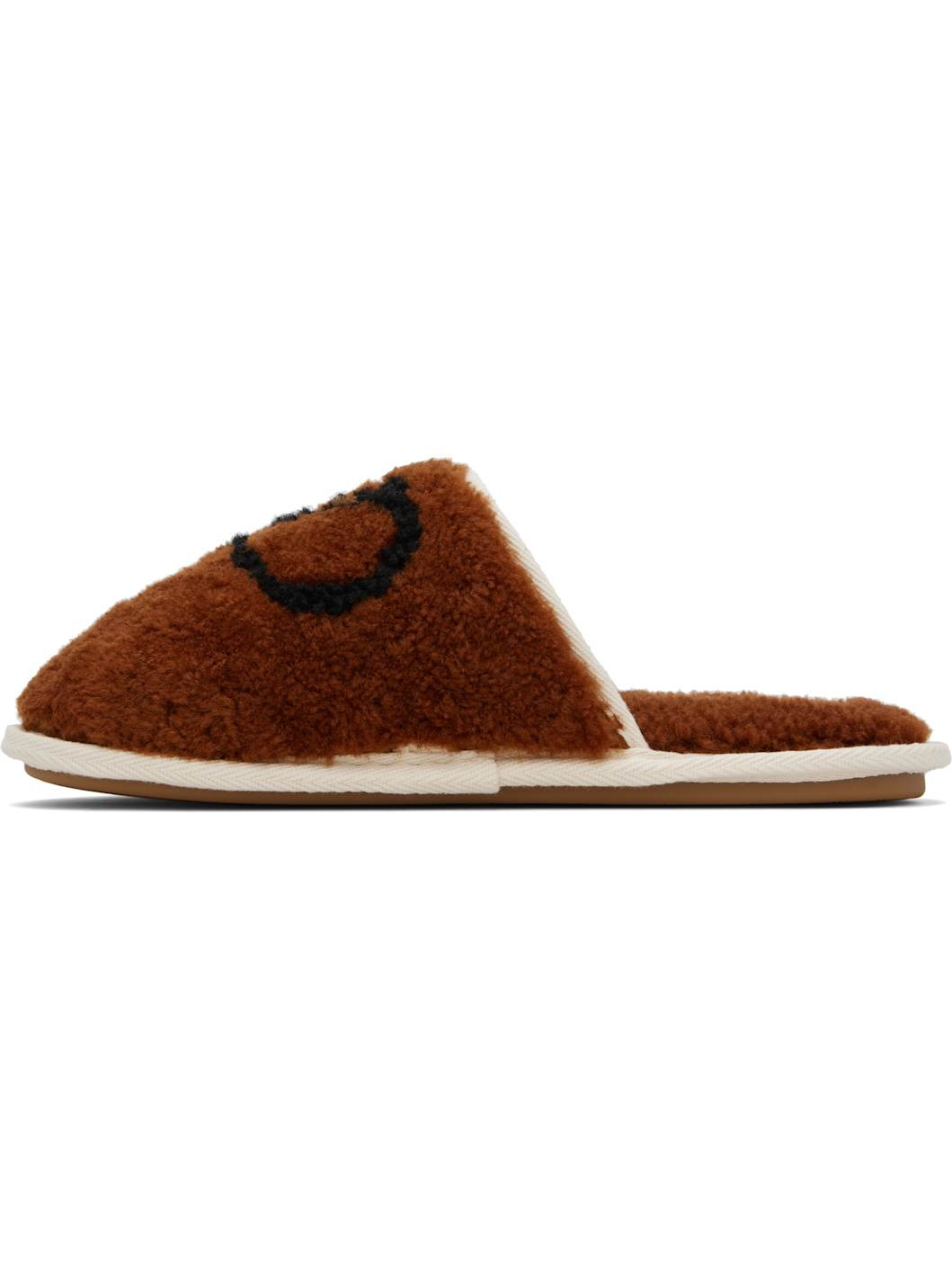 Brown Ta Chambre Wool Slippers - 3