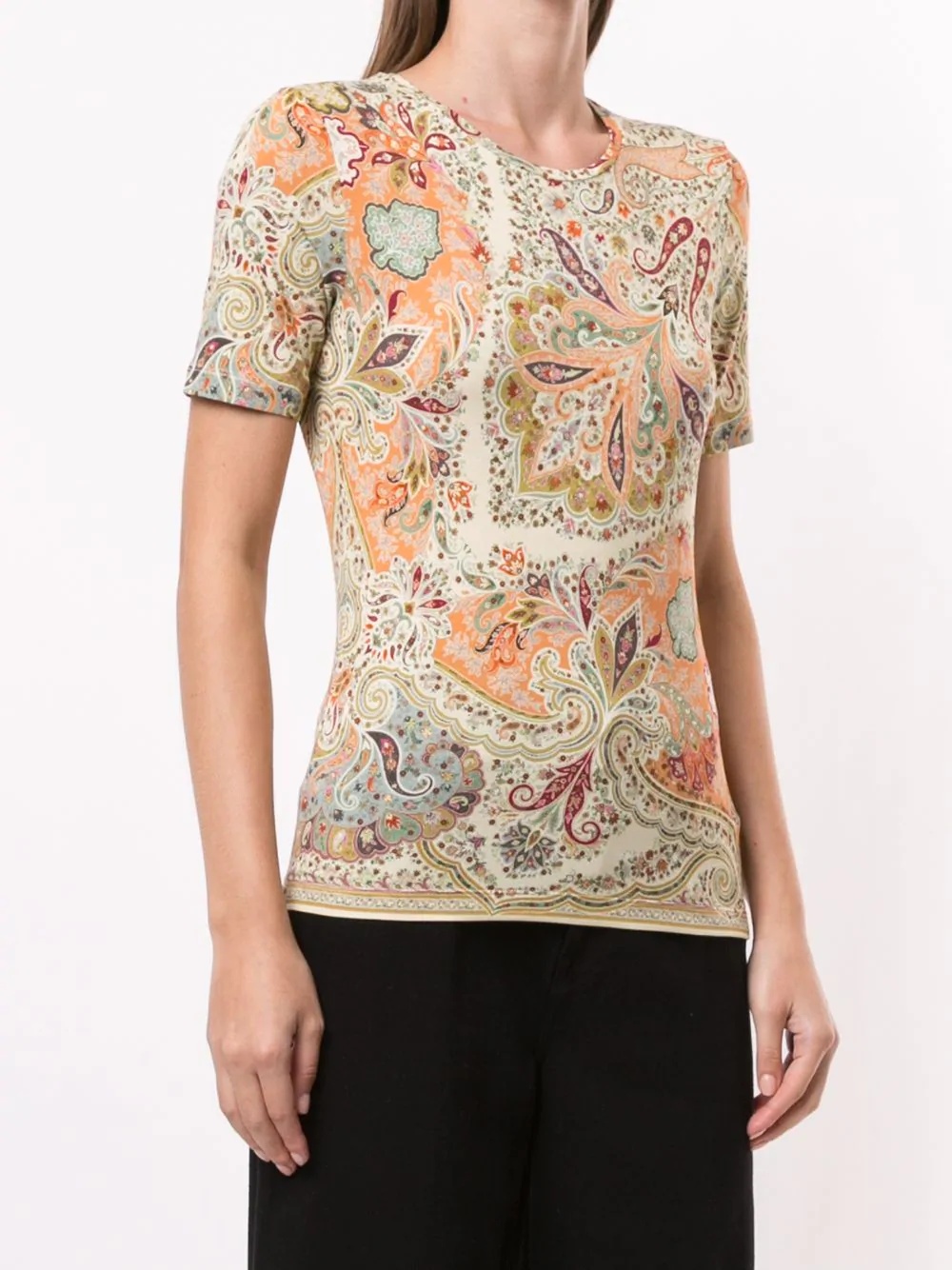 paisley-print T-shirt - 3