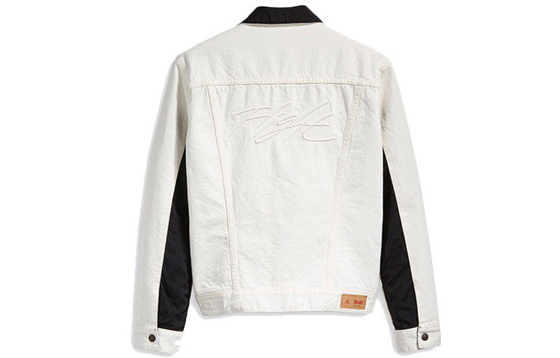 Levi's Levi's x Air Jordan Crossover reversible Casual Denim Jacket 'White Black' 56437-0004 outlook