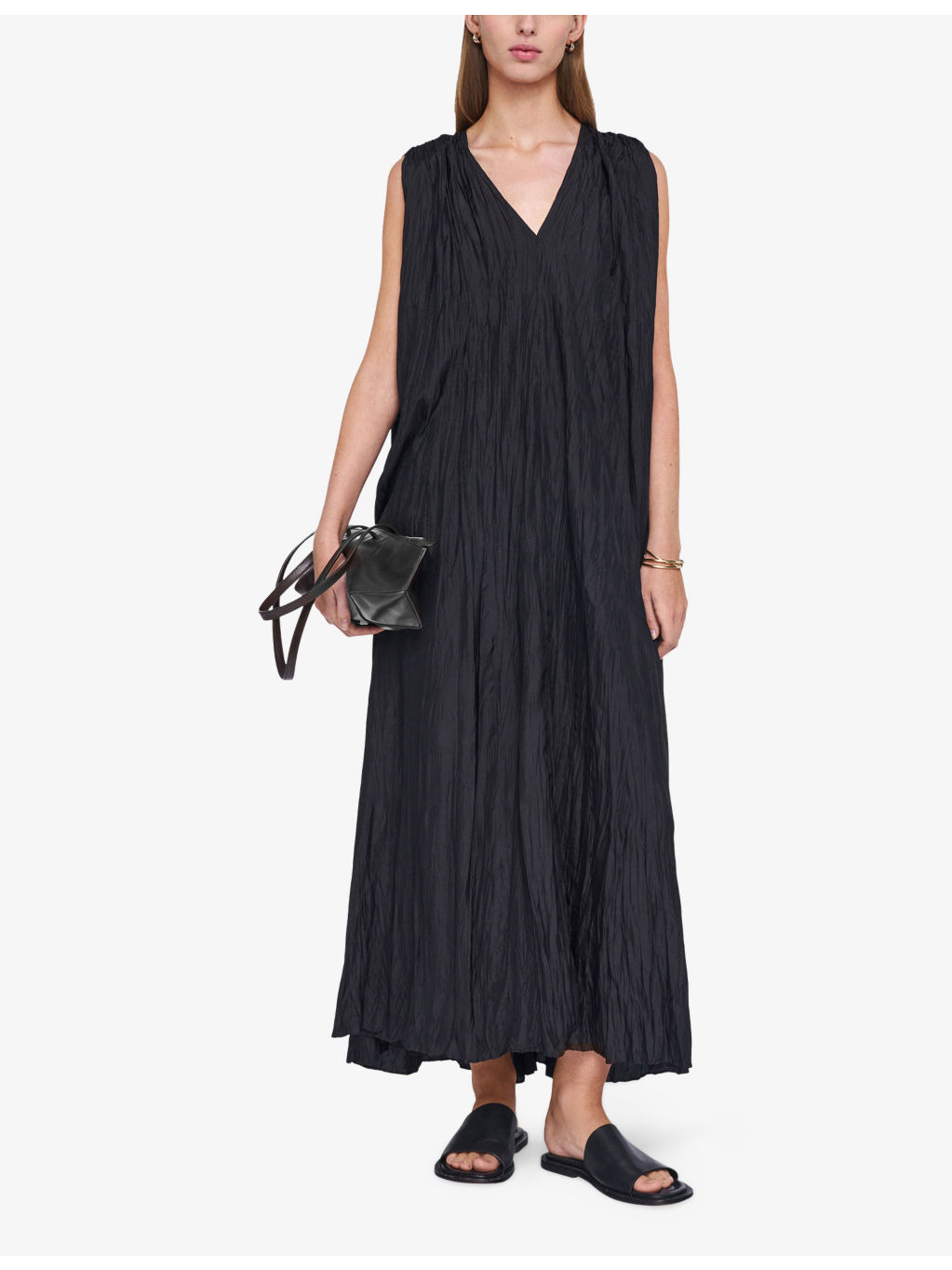 Martini Crinkled-Texture Silk-Habotai Maxi Dress - 2