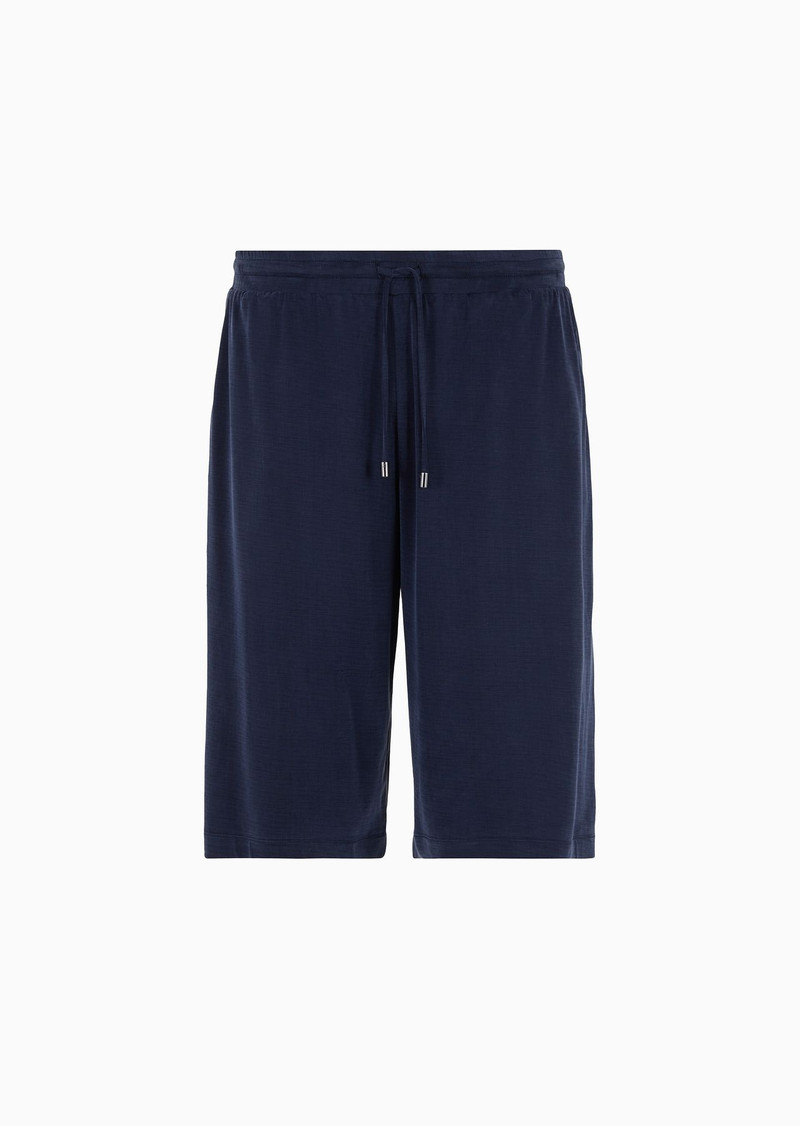 Stretch cupro jersey Bermuda shorts 1