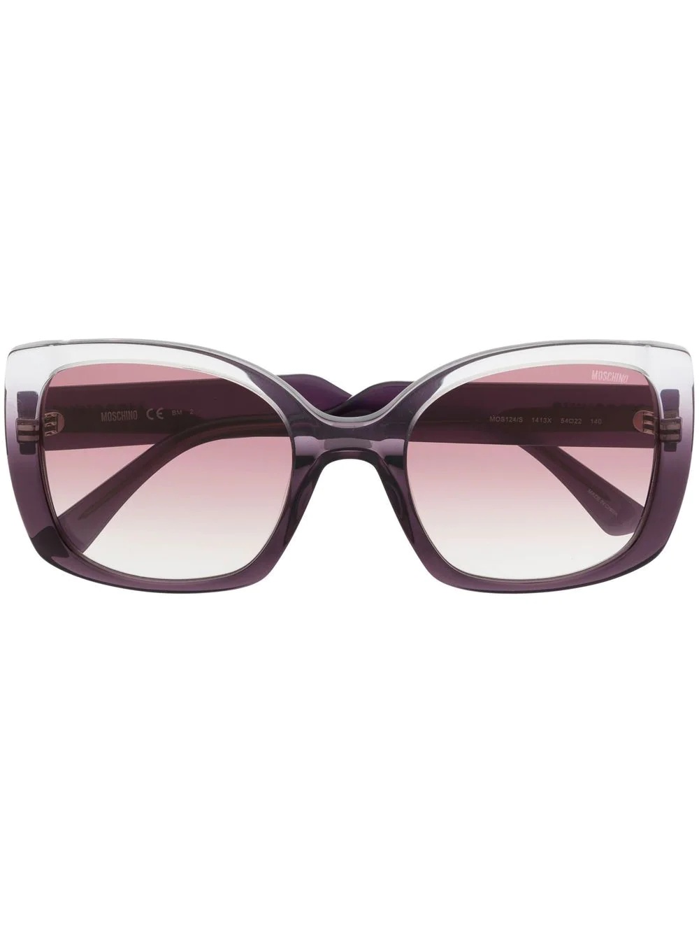 logo-print transparent sunglasses - 1