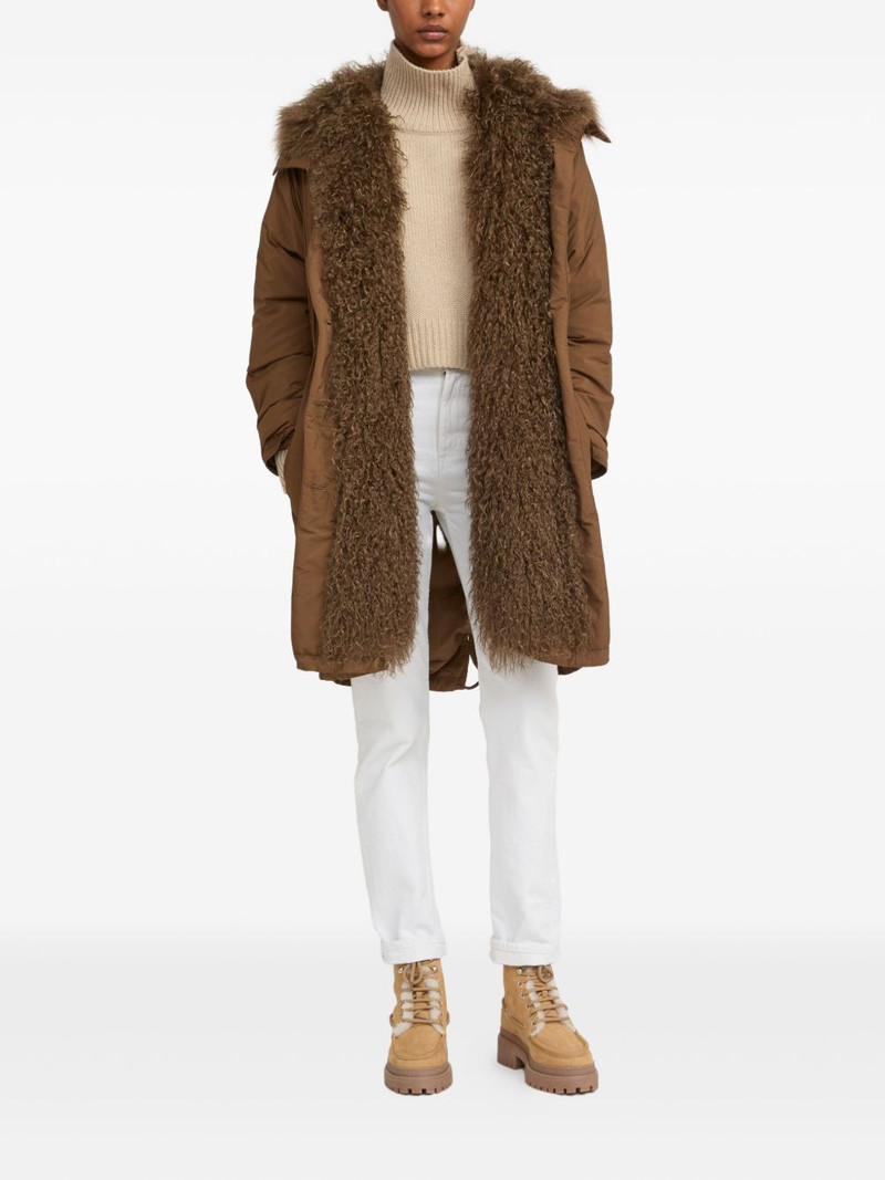 Yves Salomon lambshearling-trimmed parka coat outlook