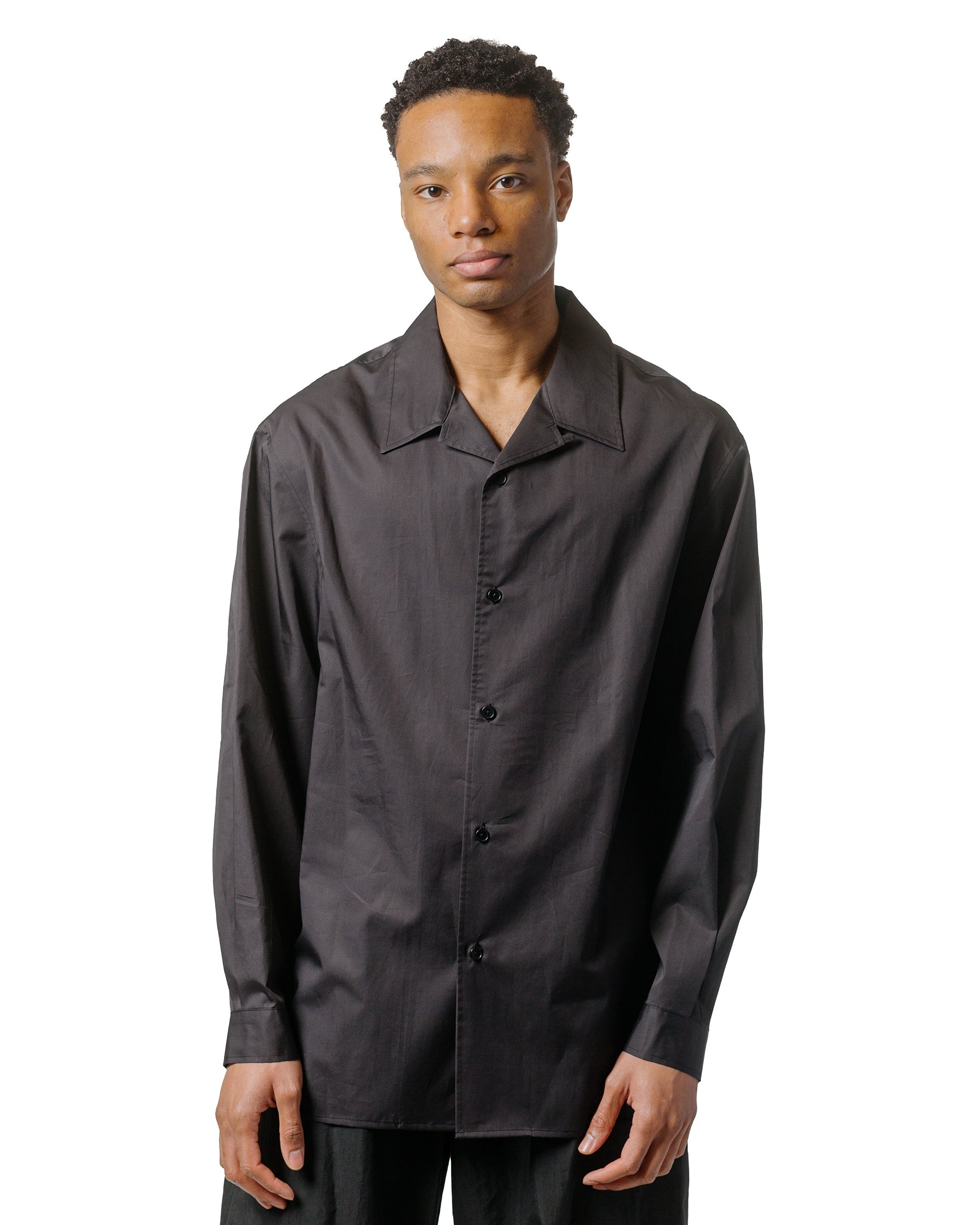 Open Collar Shirts Black - 2
