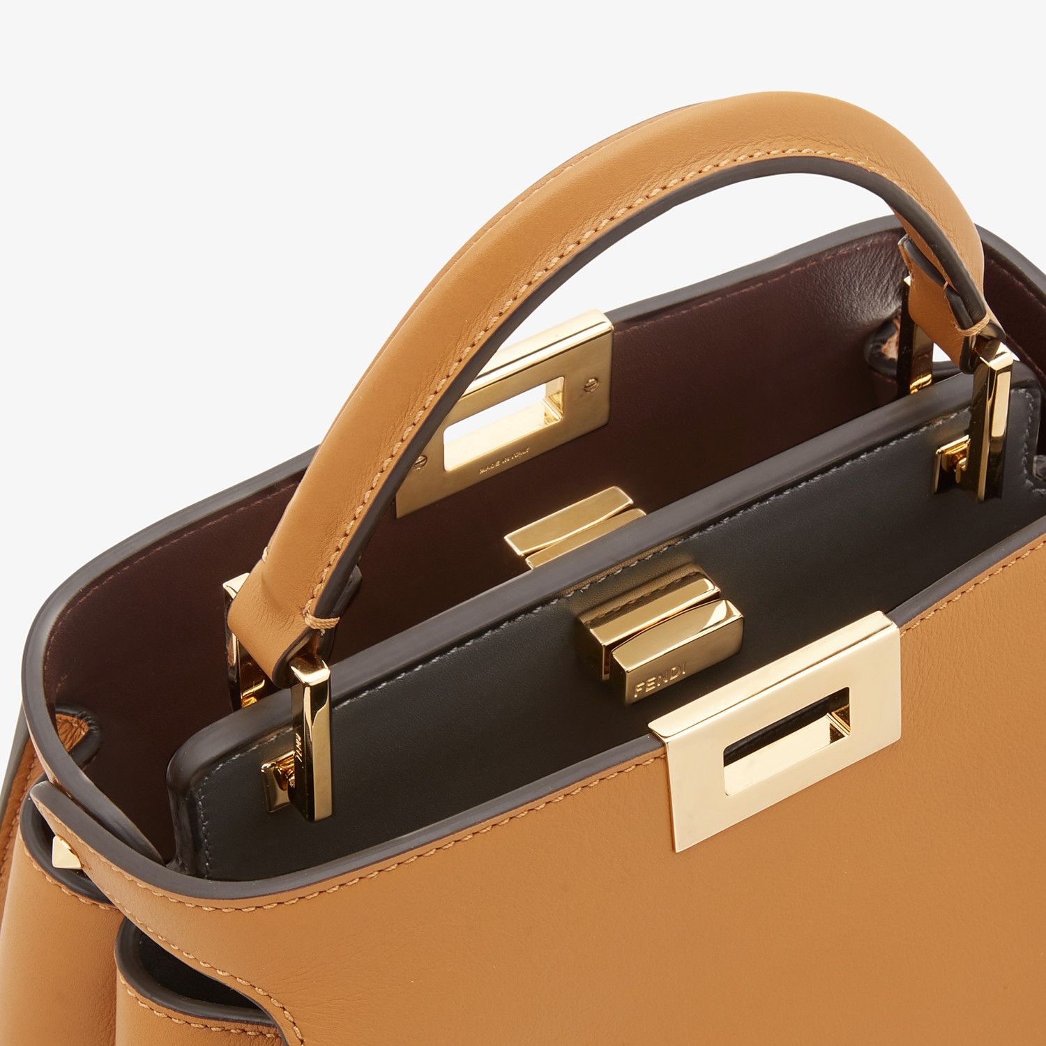 Brown leather bag - 6