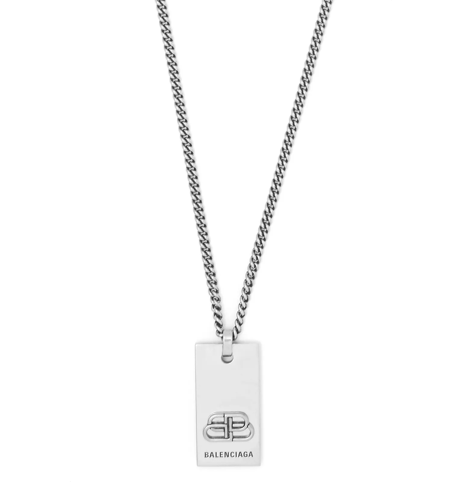 Logo-Engraved Silver-Tone Necklace - 7