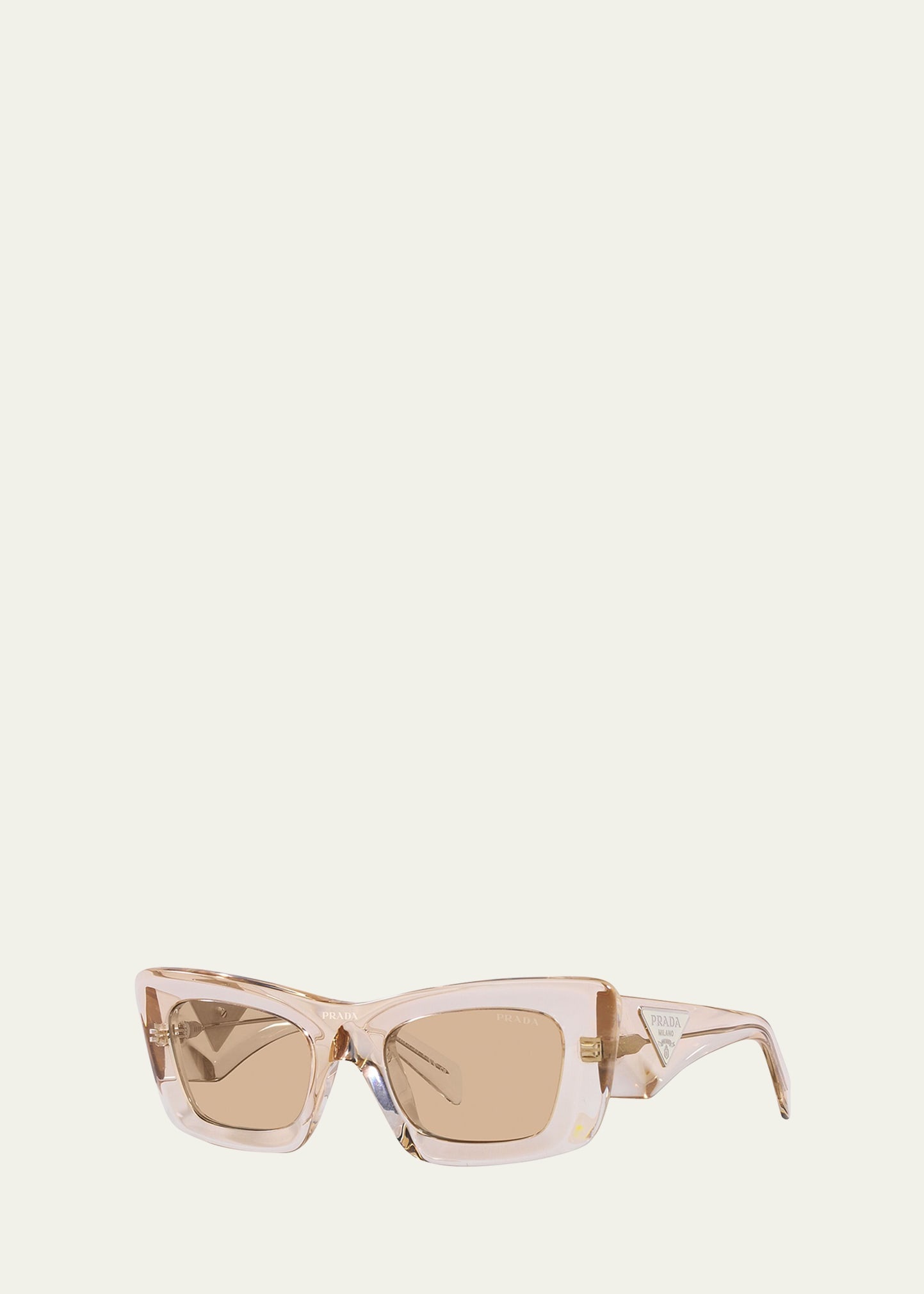 Rectangular Marble Acetate Cat-Eye Sunglasses - 2